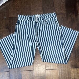Striped Blue and White Women’s Jeans